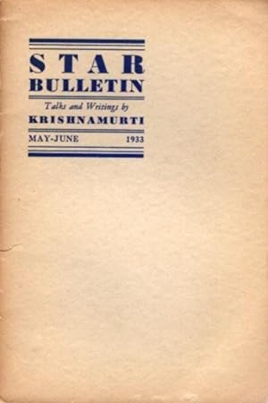 Seller image for STAR BULLETIN: NO. 3, MAY-JUNE, 1933 for sale by By The Way Books