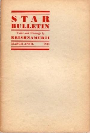 Seller image for STAR BULLETIN: NO. 2, MARCH-APRIL 1933 for sale by By The Way Books