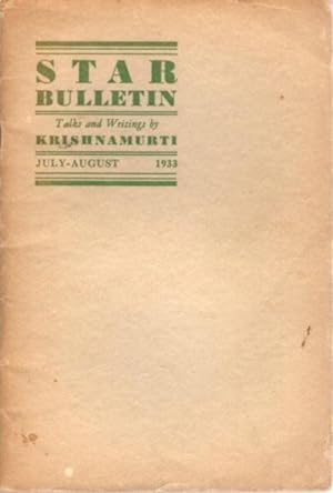 Seller image for STAR BULLETIN: NO. 4, JULY-AUGUST 1933 for sale by By The Way Books