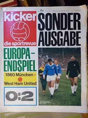 Seller image for kicker - die sportrevue. Sonderausgabe - Europa-Endspiel 1969 M�nchen gegen West Ham United 0:2. Heft Nr. 20a vom 20. Mai 1965. for sale by Antiquariat Heinzelm�nnchen