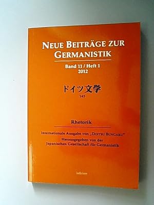 Seller image for Rhetorik Internationale Ausgabe von "Doitsu Bungaku" - Zeitschrift der Japanischen Hesellschaft fr Germanistik. for sale by Antiquariat Bookfarm