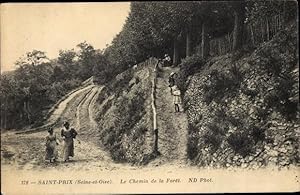 Ansichtskarte / Postkarte Saint Prix Val-dOise, Le Chemin de la Foret