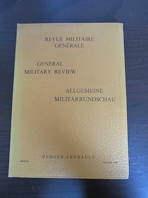 Revue Militaire Générale. General Military Review. Allgemeine Militärrundschau.