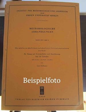 Seller image for Meteorologische Abhandlungen. Band 100, Heft 1. Klimatologische Karten der Nordhemisphre. for sale by Antiquariat Maralt