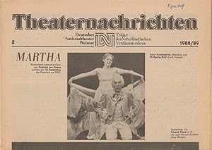 Bild des Verkufers fr Theaternachrichten Deutsches Nationaltheater Weimar 2 - 1988 / 89 zum Verkauf von Programmhefte24 Schauspiel und Musiktheater der letzten 150 Jahre