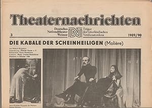 Bild des Verkufers fr Theaternachrichten Deutsches Nationaltheater Weimar 3 - 1989 / 90 zum Verkauf von Programmhefte24 Schauspiel und Musiktheater der letzten 150 Jahre