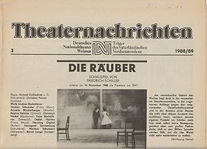 Bild des Verkufers fr Theaternachrichten Deutsches Nationaltheater Weimar 3 - 1988 / 89 zum Verkauf von Programmhefte24 Schauspiel und Musiktheater der letzten 150 Jahre