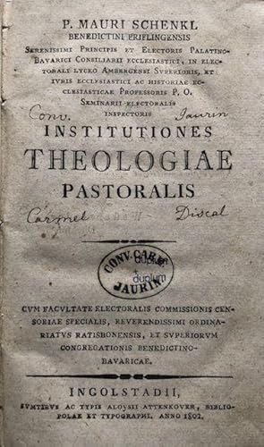 Bild des Verkufers fr Institutiones Theologiae Pastoralis. zum Verkauf von Antiquariat Lohmann