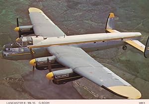 Lancaster Mark MK 10 G-BCOH Aircraft Scottish Airfield Postcard