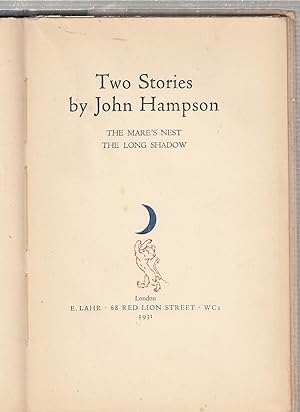 Two Stories by John Sampson: The Mare's Nest, The Long Shadow (signed , limited edition); Blue Mo...