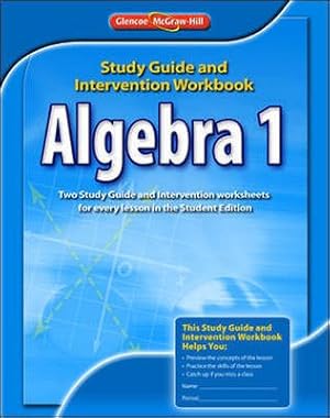 Bild des Verkufers fr Algebra 1 : Study Guide and Intervention Workbook zum Verkauf von GreatBookPrices