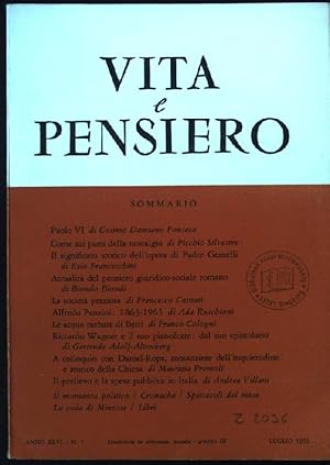 Immagine del venditore per Come sui passi della nostalgio Vita e Pensiero, Anno XLVI - N.7 venduto da books4less (Versandantiquariat Petra Gros GmbH & Co. KG)