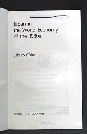 Bild des Verkufers fr Japan in the World Economy of the 1980s. zum Verkauf von books4less (Versandantiquariat Petra Gros GmbH & Co. KG)