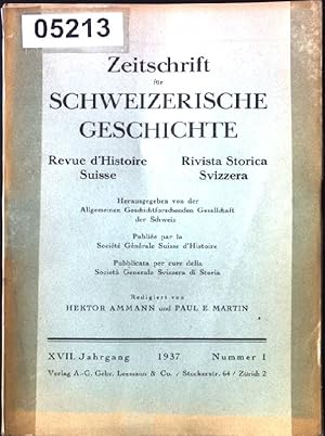 Seller image for Mittelalterliche Zolltarife aus der Schweiz, III. Zollstellen von Basel und Umgebung Zeitschrift fr Schweizerische Geschichte, 17.Jahrgang, Nummer 1 for sale by books4less (Versandantiquariat Petra Gros GmbH & Co. KG)