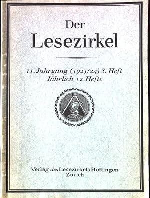 Seller image for Von Niederlndischen Volksliedern: in- Der Lesezirkel, 11.Jahrgang, 8.Heft for sale by books4less (Versandantiquariat Petra Gros GmbH & Co. KG)