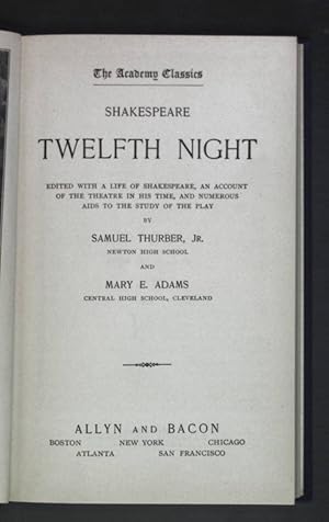 Imagen del vendedor de Shakespeare Twelfth Night. a la venta por books4less (Versandantiquariat Petra Gros GmbH & Co. KG)