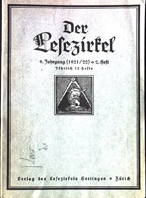 Imagen del vendedor de Das Dreigestirn ber Thomas Mann : in- Der Lesezirkel, 9.Jahrgang, 2.Heft a la venta por books4less (Versandantiquariat Petra Gros GmbH & Co. KG)