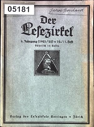 Bild des Verkufers fr Drei Gedichte : in- Der Lesezirkel, 9.Jahrgang, 10/11.Heft zum Verkauf von books4less (Versandantiquariat Petra Gros GmbH & Co. KG)