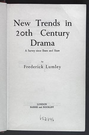 Seller image for New Trends in 20th Century Drama - A Survey since Ibsen and Shaw. for sale by books4less (Versandantiquariat Petra Gros GmbH & Co. KG)