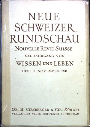 Seller image for Der Orient und das griechische Erbe :in- Neue Schweizer Rundschau, 21.Jahrgang, Heft 11 for sale by books4less (Versandantiquariat Petra Gros GmbH & Co. KG)