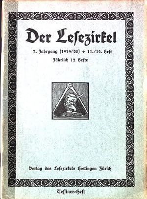 Bild des Verkufers fr Der Kandelaber : in- Der Lesezirkel, 7.Jahrgang, 11/12.Heft zum Verkauf von books4less (Versandantiquariat Petra Gros GmbH & Co. KG)