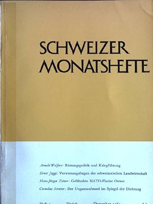 Seller image for Rstungspolitik und Kriegfhrung : in - Schweizer Monatshefte, Heft 9, 40.Jahrgang for sale by books4less (Versandantiquariat Petra Gros GmbH & Co. KG)