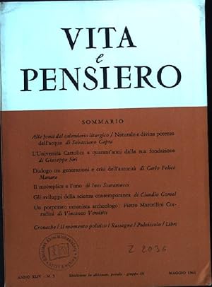 Imagen del vendedor de L'Universita Cattolica a quarant'anni dalla sua fondazione Vita e Pensiero, Anno XLIV, N.5 a la venta por books4less (Versandantiquariat Petra Gros GmbH & Co. KG)