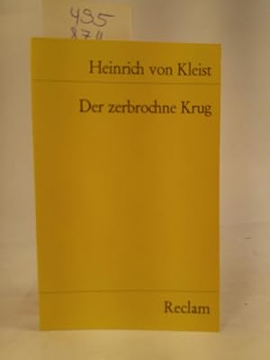 Bild des Verkufers fr Der zerbrochne Krug : ein Lustspiel. zum Verkauf von ANTIQUARIAT Franke BRUDDENBOOKS