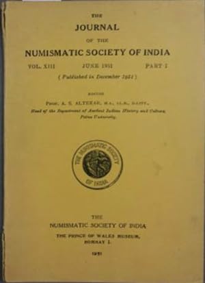 Seller image for Journal of the Numismatic Society of India Vol.13 June 1951 Part 1. the for sale by SEATE BOOKS