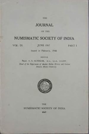 Seller image for Journal of the Numismatic Society of India Vol.9/1947, Part 1. for sale by SEATE BOOKS