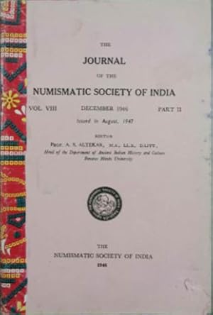 Seller image for Journal of the Numismatic Society of India Vol. 8 December 1946 Issued in August 1947, Part 2. for sale by SEATE BOOKS