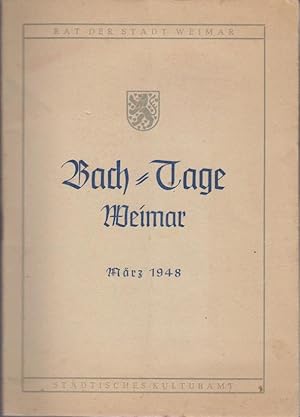 Gesamtprogramm : Bach- Tage Weimar - März 1948.