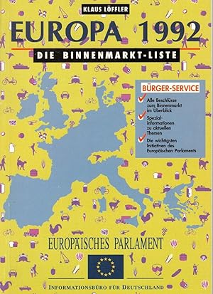 Bild des Verkufers fr Europa 1992. Die Binnenmarkt-Liste zum Verkauf von Antiquariat Jterbook, Inh. H. Schulze