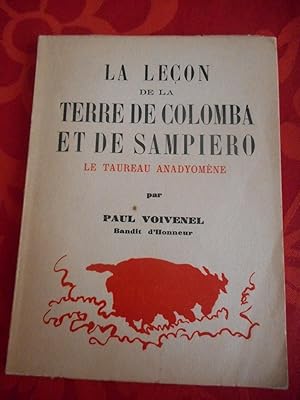 Bild des Verkufers fr La lecon de la terre de Colomba et de Sampiero - Le taureau Anadyomene zum Verkauf von Frederic Delbos