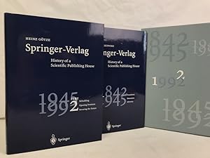 Bild des Verkufers fr Springer-Verlag: History of a Scientific Publishing House (2 Volume Set). Part 1: 1842- 1945 Foundation, Maturation, Adversity; Part: 1945- 1992 Rebuilding, Opening Frontiers, Securing the Future zum Verkauf von Antiquariat Bler