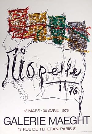 Riopelle. [Plakat / Poster] GALERIE MAEGHT, PARIS, 18 MARS / 30 AVRIL 1976.