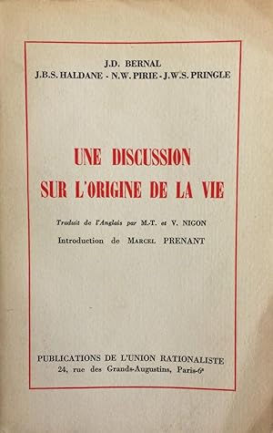 Une discussion sur l'origine de la vie