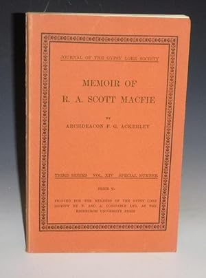 Memoir of R.A. Scott Macfied (Journal of the Gypsy Lore Society, Third Series, Vol. XIV, Special ...