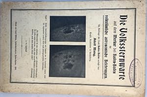 Bild des Verkufers fr Die Volkssternwarte auf dem Merkur bei Baden-Baden fr volkstmliche astronomische Belehrungen. Im Auftrage der Stadt Baden-Baden verfat von Adolf Mang, zum Verkauf von Antiquariat Im Baldreit