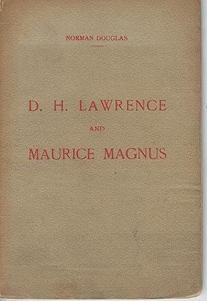 Seller image for D.H. Lawrence and Maurice Magnus: A Plea for Better Manners for sale by MyLibraryMarket