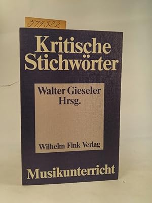 Immagine del venditore per Kritische Stichwrter Musikunterricht. Neubuch venduto da ANTIQUARIAT Franke BRUDDENBOOKS