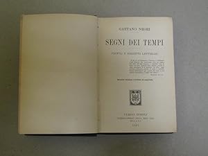 Seller image for SEGNI DEI TEMPI Profili e bozzetti letterari for sale by Amarcord libri