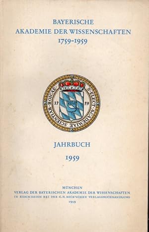 Bild des Verkufers fr Jahrbuch 1959 zum Verkauf von Clivia Mueller