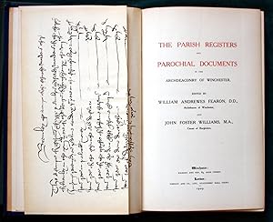 Imagen del vendedor de The parish registers and parochial documents in the Archdeaconry of Winchester a la venta por Chesil Books