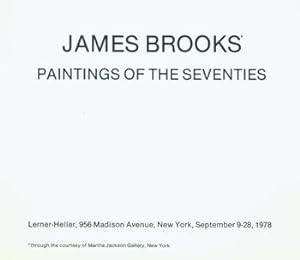James Brooks, Paintings Of The Seventies. Lerner-Heller (NY), September 9 - 28, 1978.