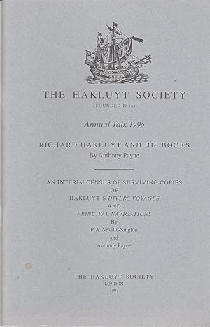 Imagen del vendedor de Richard Hakluyt and His Books (Hakluyt Society Annual Lecture, 1996) a la venta por Books of the World