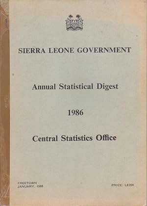Seller image for Annual Statistical Digest 1986 for sale by Books of the World