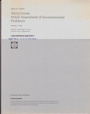 Bild des Verkufers fr Sierra Leone: Initial Assessment of Environmental Problems zum Verkauf von Books of the World