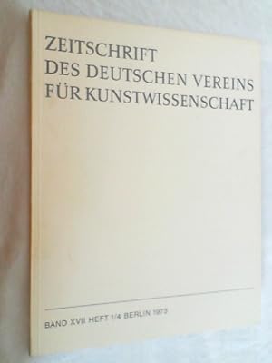 Bild des Verkufers fr Zeitschrift des Deutschen Vereins fr Kunstwissenschaft. zum Verkauf von Versandantiquariat Christian Back