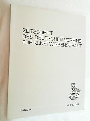 Bild des Verkufers fr Zeitschrift des Deutschen Vereins fr Kunstwissenschaft, Bd.48, Beitrge zur mitteleuropischen Kunst zum Verkauf von Versandantiquariat Christian Back